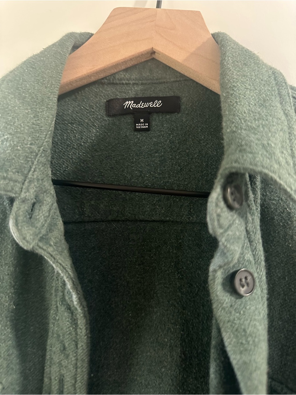 Madewell Green Wool-Blend Shacket